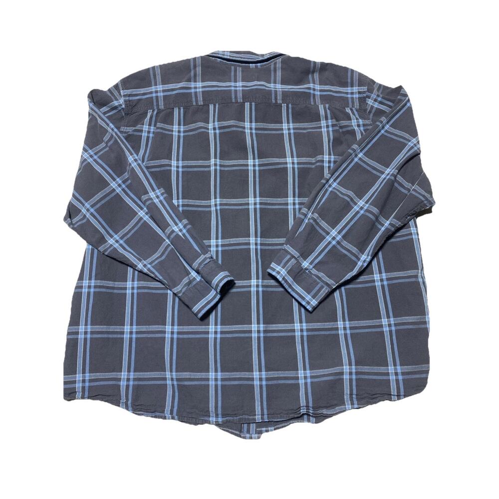 Carhartt Shirt Mens XXXL Blue Loose Plaid Chore Chamois Workwear Construction - Picture 2 of 9